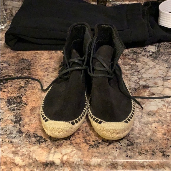 SLP Suede Fringe Lace-Up Espadrille Bootie - Picture 2 of 4